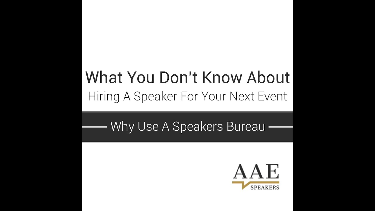 Why Work With A Speakers Bureau?